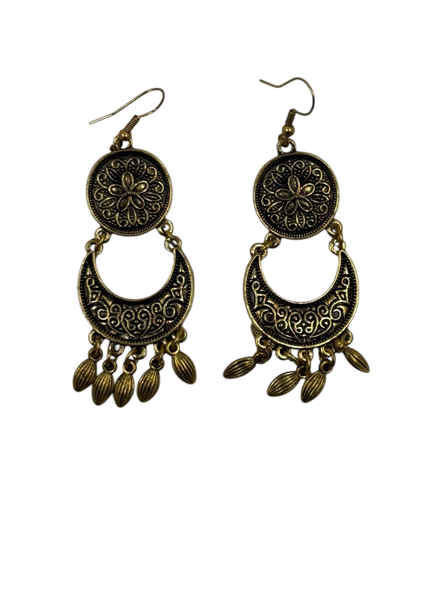 Vintage brass earrings