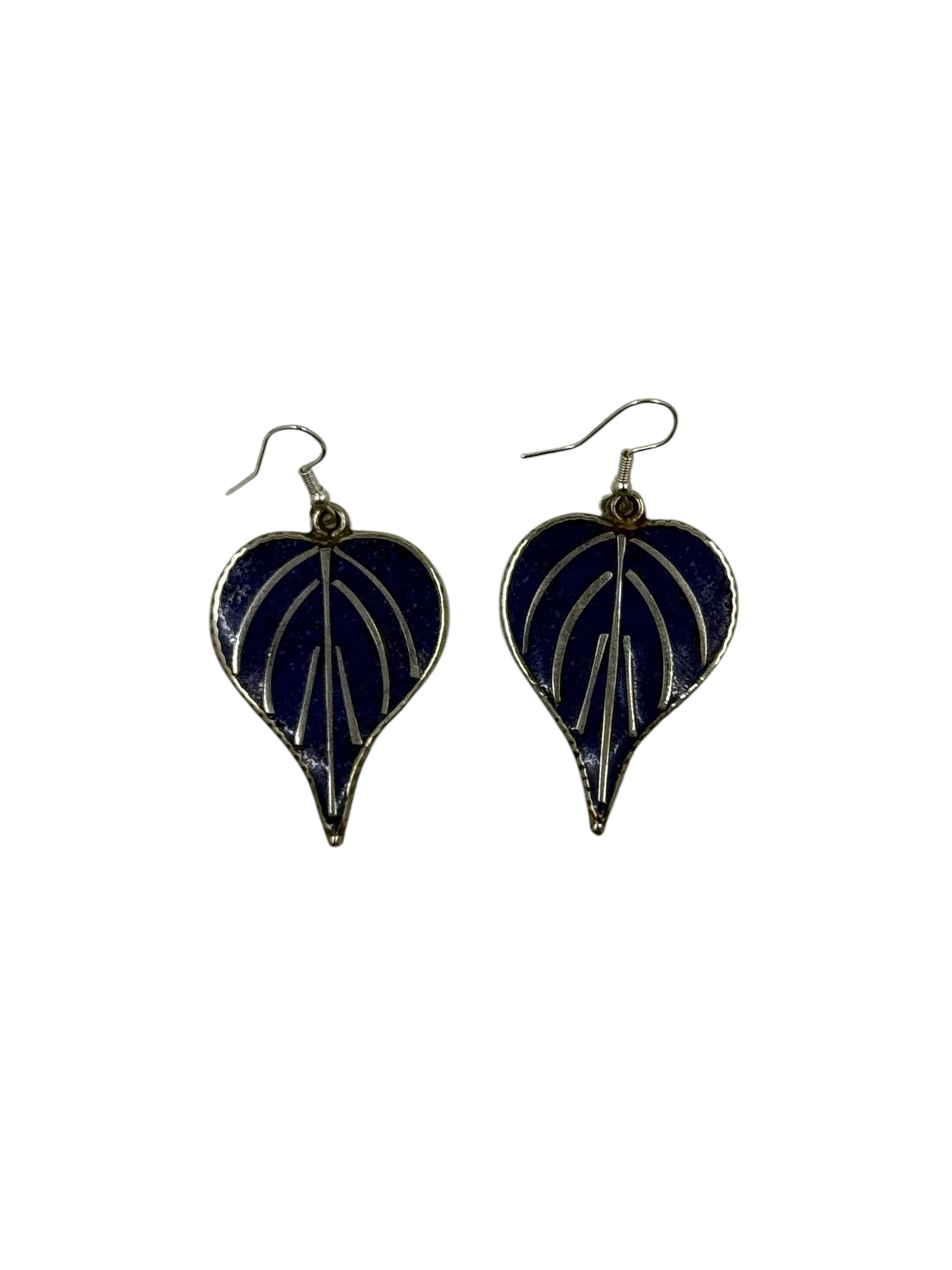 Love earrings dark blue