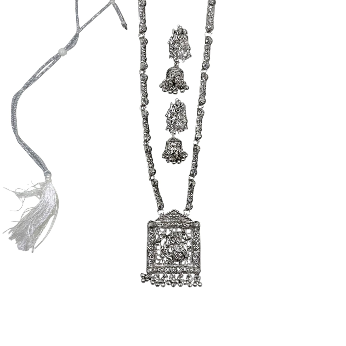 Radha Krishna necklace and earring set