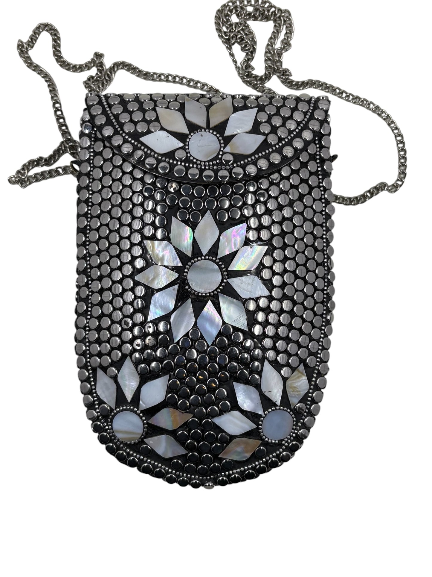 Handmade brass clutch dark theme