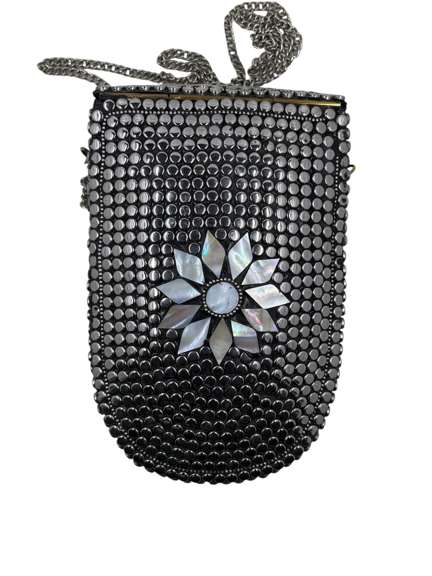 Handmade brass clutch dark theme