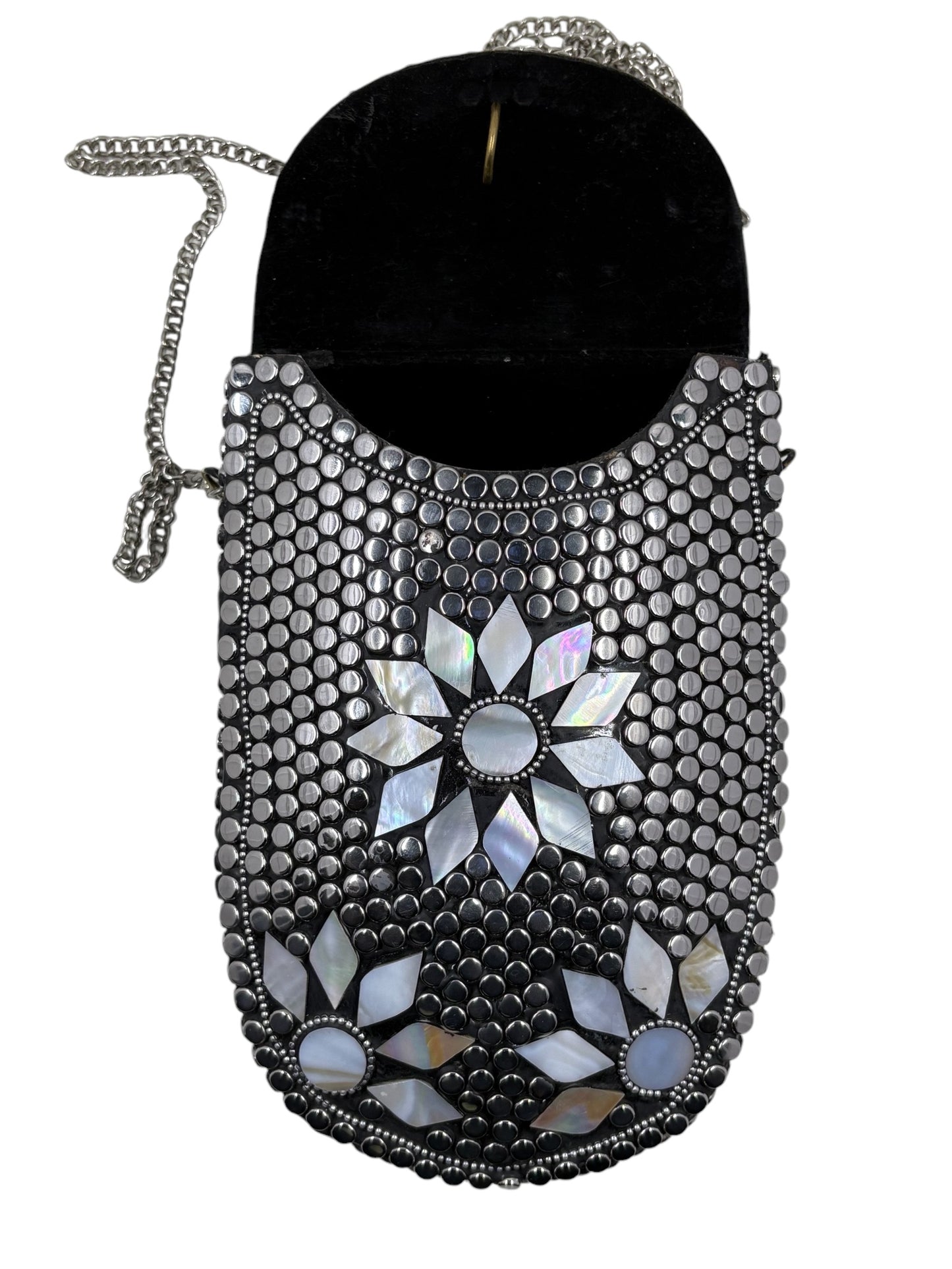 Handmade brass clutch dark theme