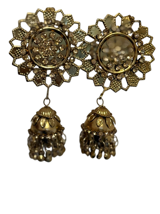 Vintage traditional brass earrings