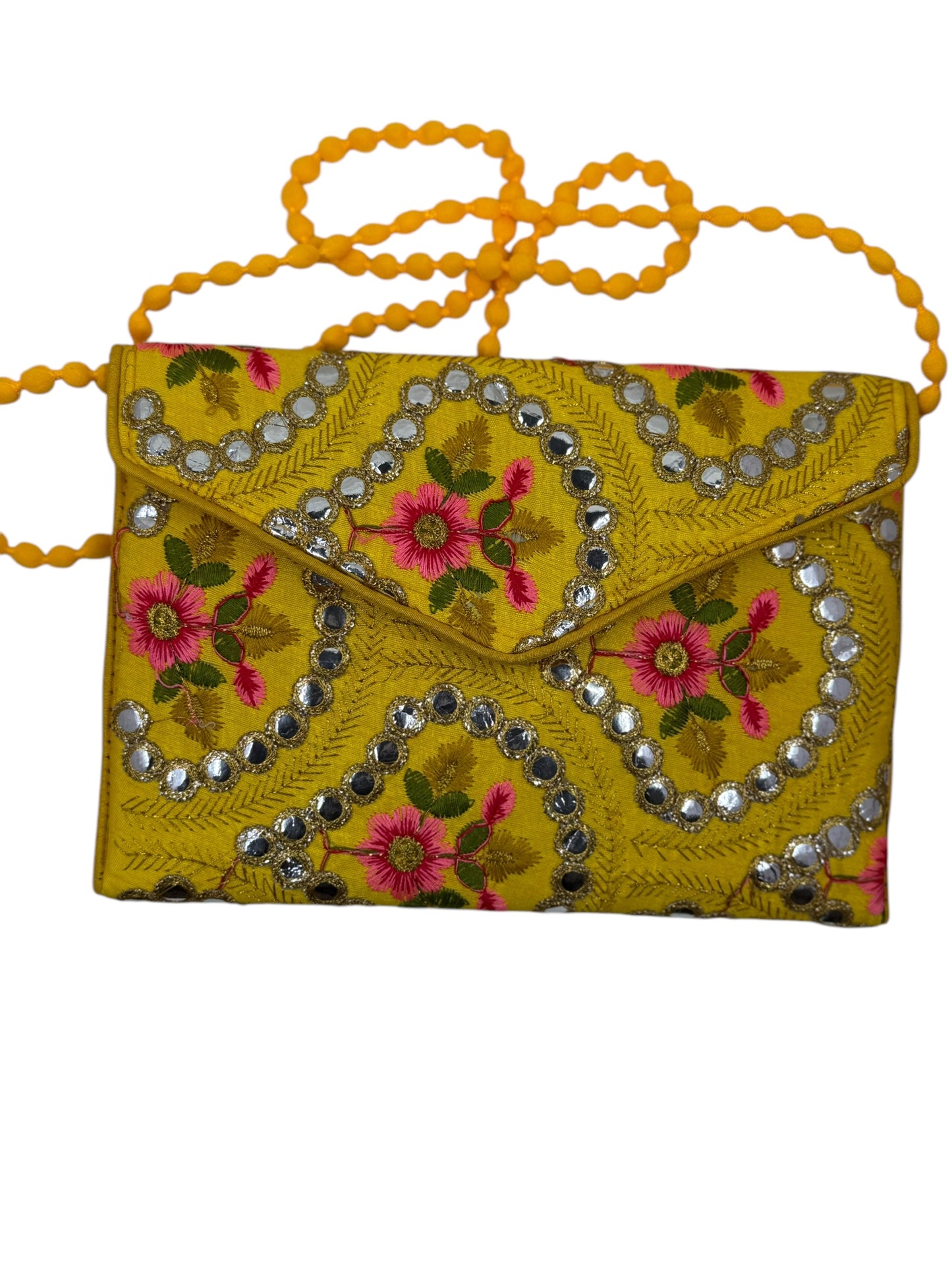 Yellow embraided gypsy organic bag