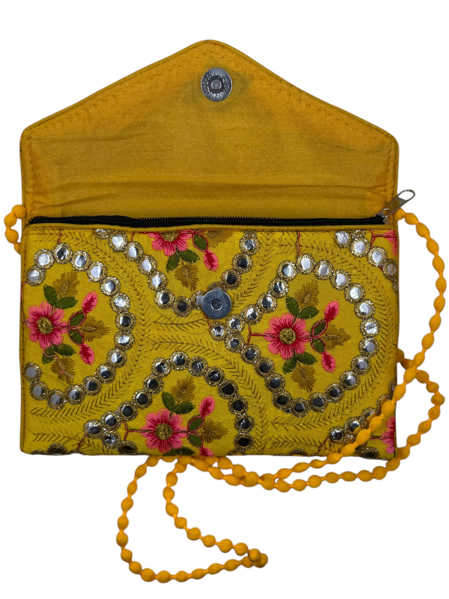 Yellow embraided gypsy organic bag