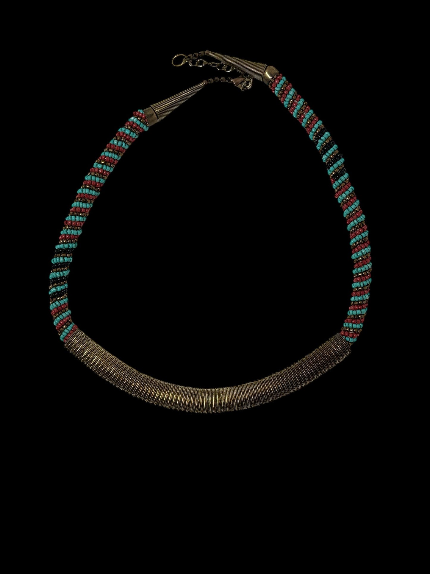 Traditional brass and beads neckwear