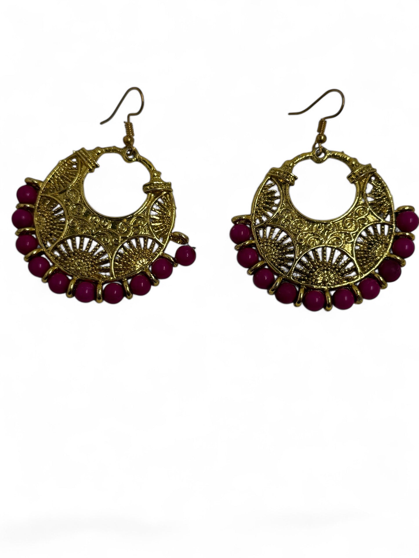 Traditional brass earrings