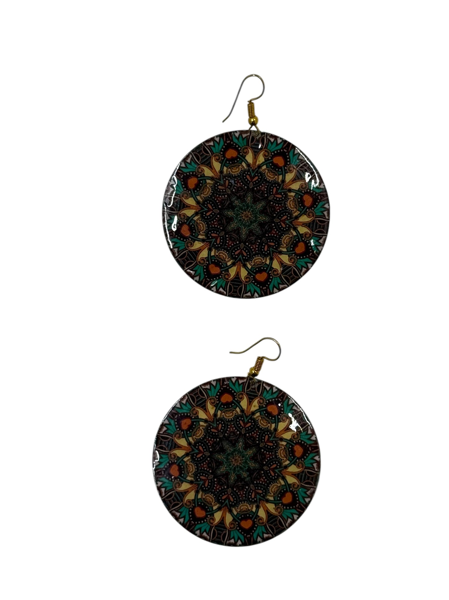 Tibetan round earrings