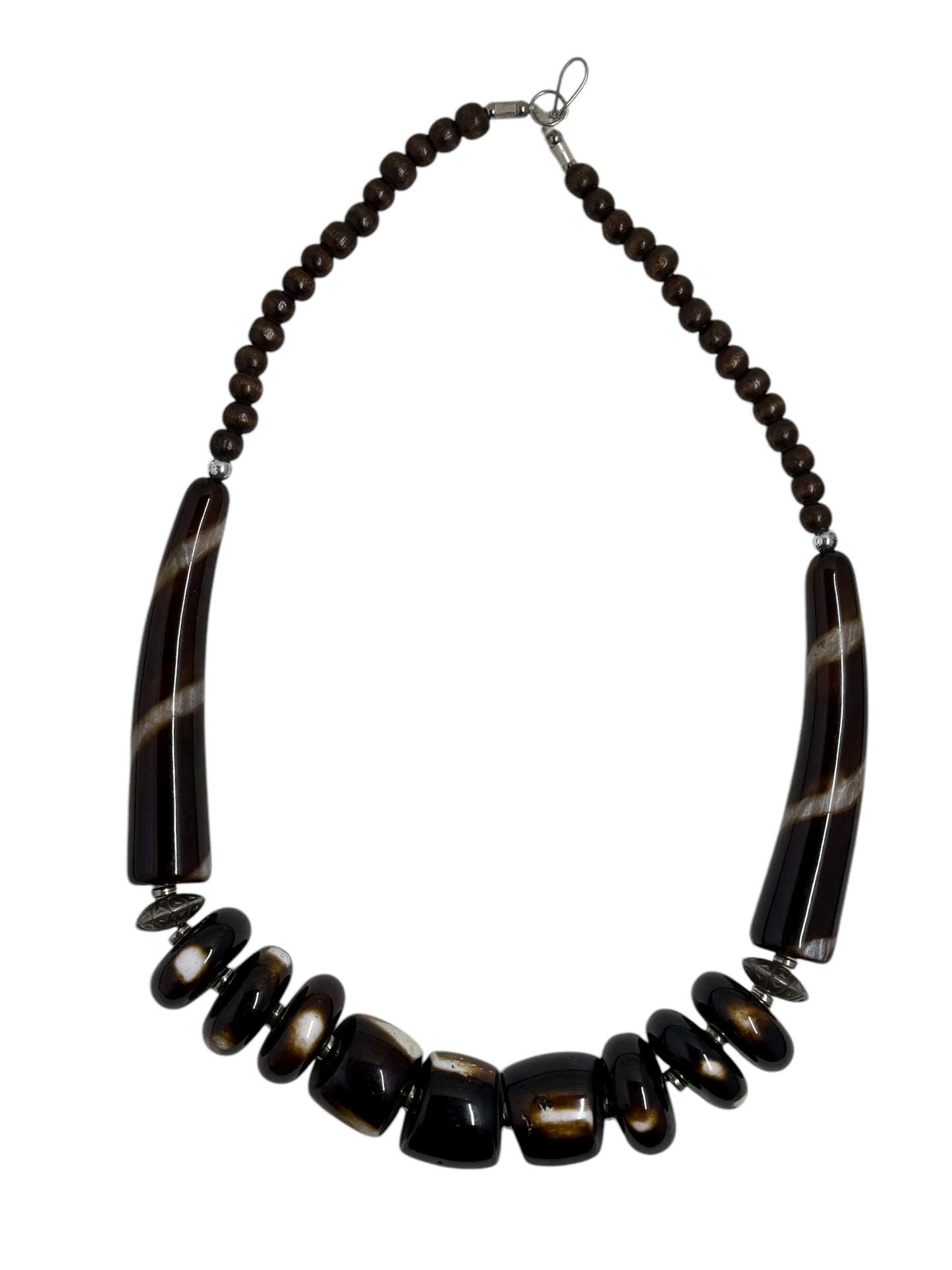 Ageless black horn necklace
